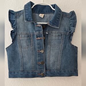 Denim Sleeveless Kids Jacket Vest